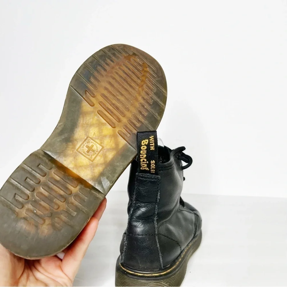 Dr. Marten’s Junior 1460 Softy T Leather Lace Up Boots Black Size 3